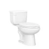 Budget ⭐ PROFLO® Jerritt Series 1.28 gpf Round Front Two Piece Toilet in White with 12 in. Rough-In 🤩