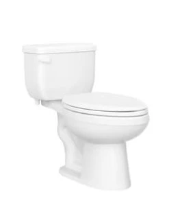 Budget ⭐ PROFLO® Jerritt Series 1.28 gpf Round Front Two Piece Toilet in White with 12 in. Rough-In 🤩