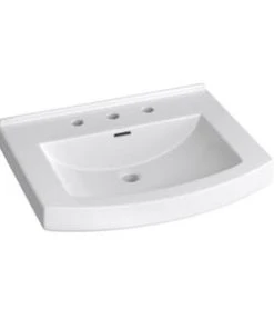 Deals 🌟 PROFLO® Otter Creek 20 x 24 in. Rectangular Vitreous China Pedestal Bathroom Sink, 8 in. Centerset in White ⭐