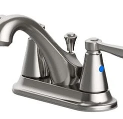 Hot Sale 👏 PROFLO® Deckham Two Handle Centerset Bathroom Sink Faucet in Brushed Nickel 🛒