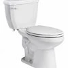 Flash Sale ⭐ PROFLO® Calhoun 1.28 gpf Elongated Two Piece Toilet in White (15-1/2 in. Bowl Height) 🌟