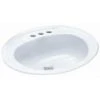 Buy ✔️ PROFLO® Rockaway 17 x 20-1/2 in. Oval Vitreous China Drop-in Bathroom Sink, 4 in. Centerset in White ⭐