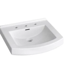 Wholesale 🥰 PROFLO® Otter Creek 20 x 19 in. Rectangular Vitreous China Pedestal Bathroom Sink, 8 in. Centerset in White 😍