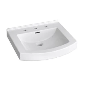 Wholesale 🥰 PROFLO® Otter Creek 20 x 19 in. Rectangular Vitreous China Pedestal Bathroom Sink, 8 in. Centerset in White 😍