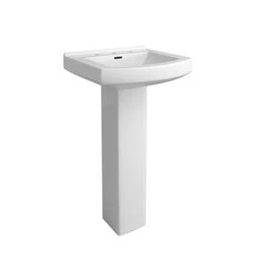 Wholesale 🥰 PROFLO® Otter Creek 20 x 19 in. Rectangular Vitreous China Pedestal Bathroom Sink, 8 in. Centerset in White 😍 - Image 2