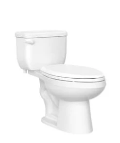 Promo 🔥 PROFLO® Jerritt Series 1.28 gpf Elongated Two Piece Toilet in White with 12 in. Rough-In 🎉