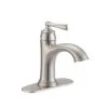 Buy 😍 PROFLO® Hopkins Single Handle Monoblock Bathroom Sink Faucet in Brushed Nickel ✔️
