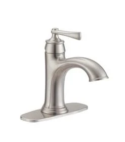Buy 😍 PROFLO® Hopkins Single Handle Monoblock Bathroom Sink Faucet in Brushed Nickel ✔️