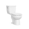 Outlet ✔️ PROFLO® Edgehill 1.28 gpf Round Two Piece Toilet in White ✨