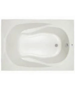 Cheapest ❤️ PROFLO® Lansford 60 x 42 in. Soaker Drop-In Bathtub with Reversible Drain in Biscuit ❤️