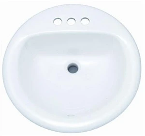 Coupon ❤️ PROFLO® Rockaway 19 in. Circular Vitreous China Drop-in Bathroom Sink, 4 in. Centerset in White 🎁