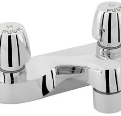 Budget 🔔 PROFLO® Two Handle Metering Bathroom Sink Faucet in Polished Chrome 👍