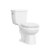 Hot Sale 🔥 PROFLO® Edgehill 1.28 gpf Elongated Two Piece Toilet in White with 10 in. Rough-In 💯