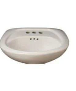 Flash Sale 🥰 PROFLO® Lisbon Valley 24 x 20 in. Oval Vitreous China Pedestal Bathroom Sink, 4 in. Centerset in White 🤩