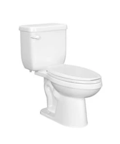Cheap 😉 PROFLO® Jerritt Series 1.28 gpf Elongated Two Piece Toilet in White with 12 in. Rough-In 🧨