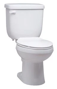 Budget 🌟 PROFLO® Jerritt Series 1.6 gpf Elongated Two Piece Toilet in White with 12 in. Rough-In ⌛