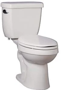 Deals ❤️ PROFLO® Edgehill 1.28 gpf Elongated Two Piece Toilet in White with Left-Hand Trip Lever 🔥