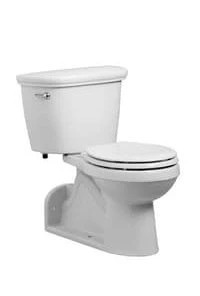 Budget ⌛ PROFLO® Gilpin 1.0 gpf Round Front Two Piece Toilet in White with 12 in. Rough-In 👏