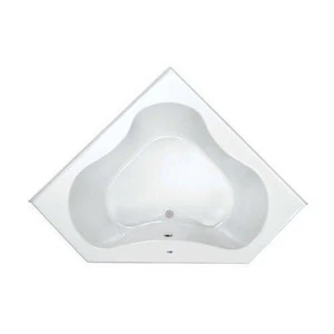 Best Sale 😉 PROFLO® Plus A Series 60 x 60 in. Soaker Corner Bathtub with Front Center Drain in White ⌛