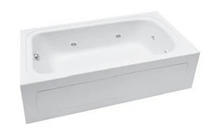 Promo ✨ PROFLO® Plus Series 72 x 36 in. Soaker Alcove Bathtub with Right Drain and Integral 👏 Skirt in Biscuit ⭐