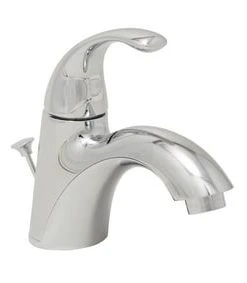 Outlet ✔️ PROFLO® Alvord Single Handle Monoblock Bathroom Sink Faucet with Escutcheon and Brass Pop-Up Drain Assembly in Polished Chrome ⭐