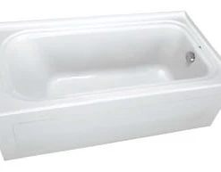 Discount ✔️ PROFLO® Plus A Series 59-3/4 x 32 in. Soaker Alcove Bathtub with Left Drain in White 🤩