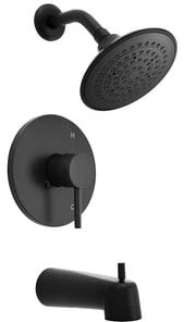 Buy ❤️ PROFLO® Orrs Single Handle Single Function Bathtub & Shower Faucet in Matte Black Trim Only ❤️