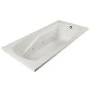 Best deal 🤩 PROFLO® Plus A Series 72 x 42 in. Whirlpool Drop-In Bathtub with End Drain in Biscuit ⌛