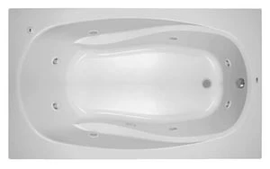 Buy ✨ PROFLO® Lansford 72 x 42 in. Whirlpool Drop-In Bathtub with End Drain in White 👍