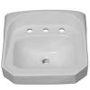Best Pirce ✨ PROFLO® 20 x 18 in. Wall Mount Bathroom Sink with 4 in. Centerset Faucet Holes in White ✔️