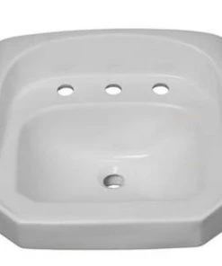Best Pirce ✨ PROFLO® 20 x 18 in. Wall Mount Bathroom Sink with 4 in. Centerset Faucet Holes in White ✔️