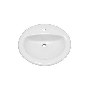 Buy ⭐ PROFLO® Rockaway 17 x 20-1/2 in. Oval Vitreous China Drop- in Bathroom Sink, Single Hole in White 👏