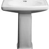 Best Pirce ⭐ PROFLO® Alder Creek 25-3/5 x 19-/78 in. Rectangular Vitreous China Pedestal Bathroom Sink, 8 in. Centerset in White 🎉