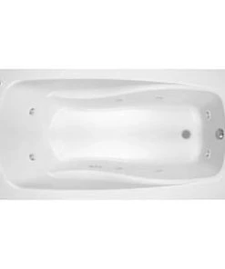 Discount 👏 PROFLO® Lansford 72 x 36 in. Whirlpool Drop-In Bathtub with End Drain in Biscuit 🤩