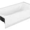 Deals 👍 PROFLO® Folsom 60 x 30 in. Soaker Alcove Bathtub with Left Drain in Biscuit 🔥