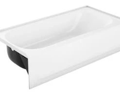 Deals 👍 PROFLO® Folsom 60 x 30 in. Soaker Alcove Bathtub with Left Drain in Biscuit 🔥