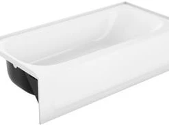 Cheapest 🥰 PROFLO® Folsom 60 x 30 in. Soaker Alcove Bathtub with Left Drain in White 😀