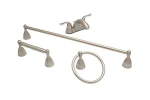 Budget ⌛ PROFLO® Two Handle Centerset Bathroom Sink Faucet in Brushed Nickel 🔔