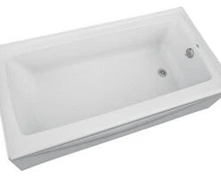Wholesale 😀 PROFLO® Hillsboro 59-3/4 x 30-1/4 in. Soaker Alcove Bathtub with Left Drain in Biscuit 👏