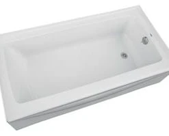 Cheapest 🛒 PROFLO® Hillsboro 59-3/4 x 30-1/4 in. Soaker Alcove Bathtub with Left Drain in White ⭐
