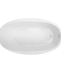 New 😉 PROFLO® Lansford 70 x 40 in. Soaker Drop-In Bathtub with End Drain in White ✨