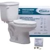 Buy 🛒 PROFLO® Jerritt Series 1.28 gpf Elongated Two Piece Complete Toilet in White (Seat, Wax Ring & Closet Bolts Included) 😍