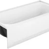 Budget 😍 PROFLO® Folsom 60 x 30 in. Soaker Alcove Bathtub with Left Drain in White ❤️