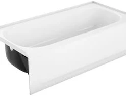 Budget 😍 PROFLO® Folsom 60 x 30 in. Soaker Alcove Bathtub with Left Drain in White ❤️