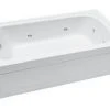 Best deal ✔️ PROFLO® Plus A Series 72 x 42 in. Whirlpool Alcove Bathtub Right Drain in Biscuit 🔔