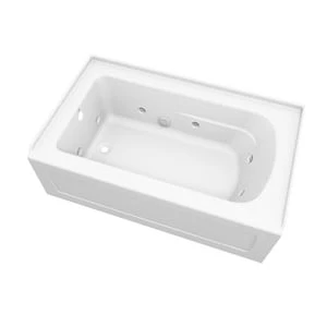Hot Sale ❤️ PROFLO® Hillsboro 60 x 36 in. Whirlpool Alcove Bathtub with Left Drain in White ⌛