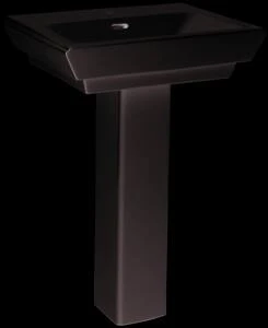 New 🧨 PROFLO® Kenai 23 x 18-1/2 in. Rectangular Fireclay Pedestal Bathroom Sink, Single Hole in White ❤️ - Image 2