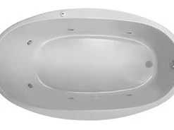 Cheapest 🌟 PROFLO® Lansford 70 x 40 in. Whirlpool Drop-In Bathtub with End Drain in White ❤️