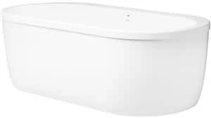 Cheapest 👏 PROFLO® Borealis 66 x 36 in. Soaker Freestanding Oval Bathtub in White ⌛ - Image 2