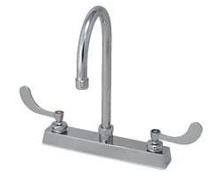 Promo ✔️ PROFLO® 1.5 gpm 8 in. Centerset Two Handle Deck Mount Gooseneck Bathroom Sink Faucet in Polished Chrome 🔥
